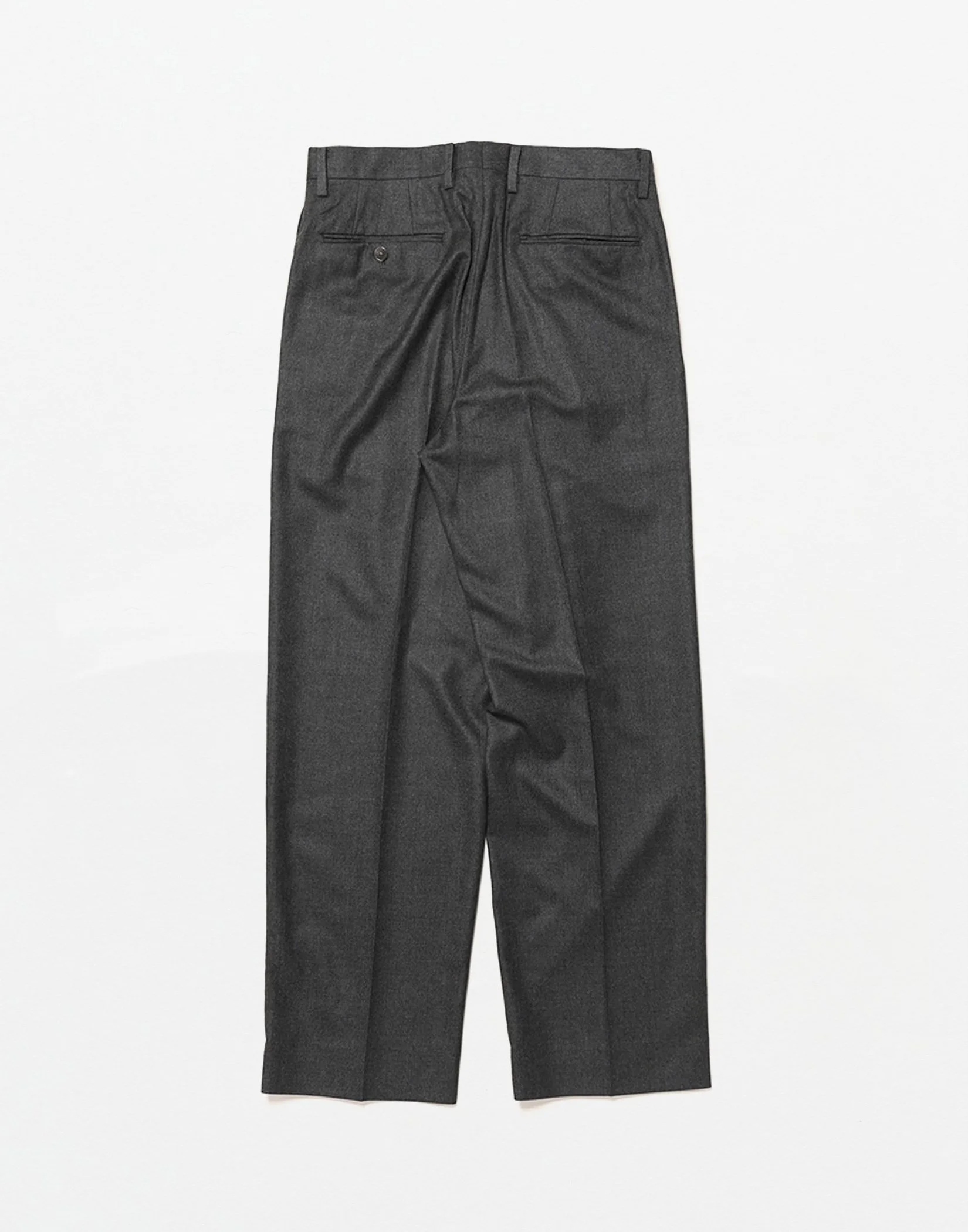 Auralee -LIGHT WOOL MAX GABARDINE SLACKS (DARK BROWN